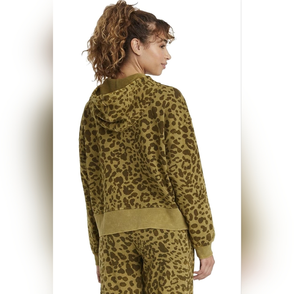 NWT XS Full Set Joy Lab Acid Wash Leopard Print Hoodie and Joggers Set - Picture 2 of 3